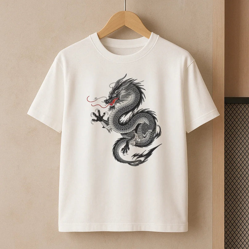 t shirt dragon japon 2 - FEMME