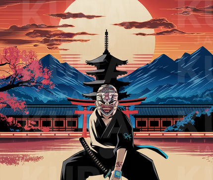 poster manga japonais estampe moderne