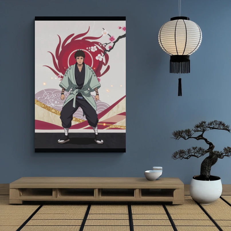 Tableau animé noir et rouge