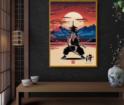 poster manga japonais estampe moderne