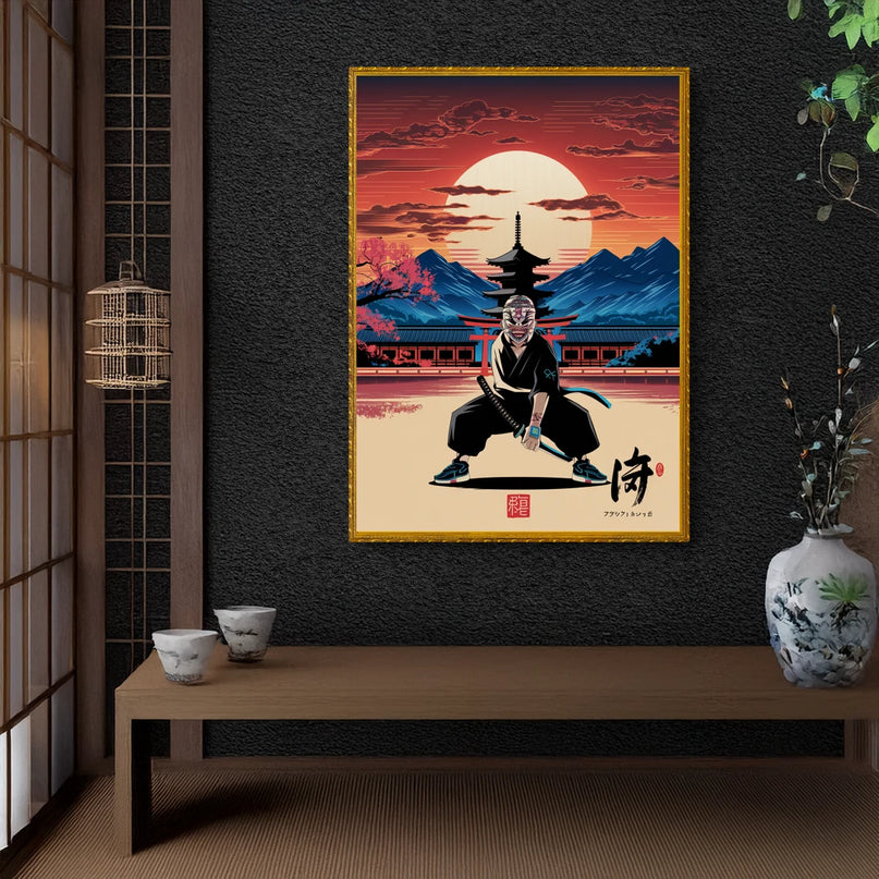 poster manga japonais estampe moderne