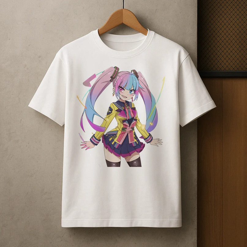 t shirt waifu colore - HOMME