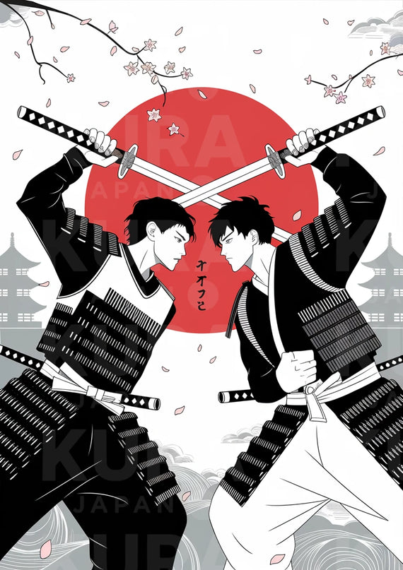 Affiche manga combat Japon