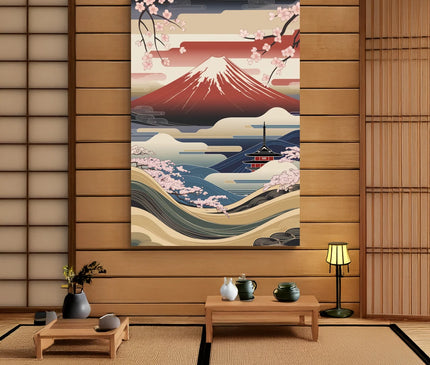 tableau japonais mont fuji