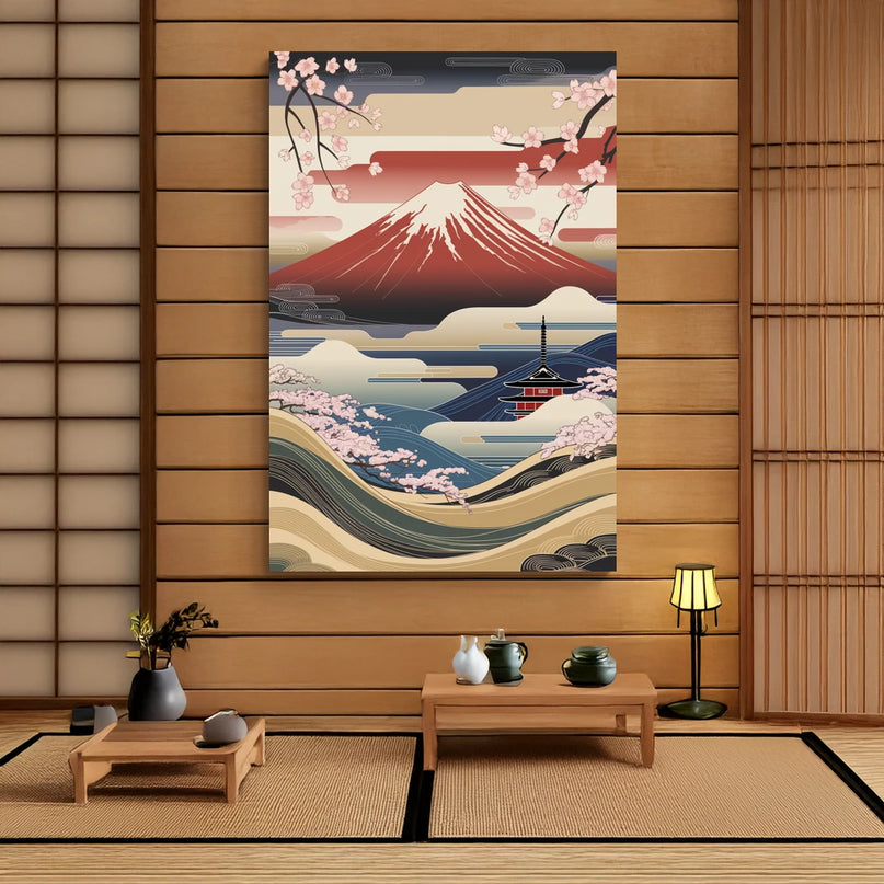 tableau japonais mont fuji