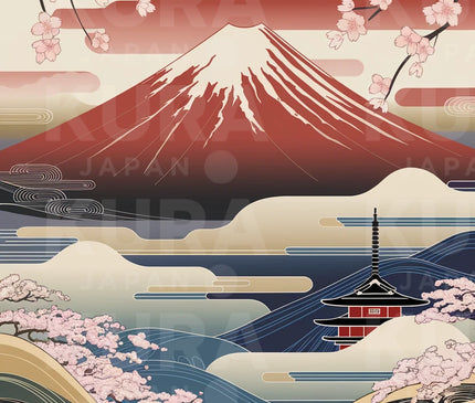 tableau japonais mont fuji