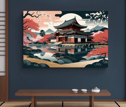 tableau temple japonais