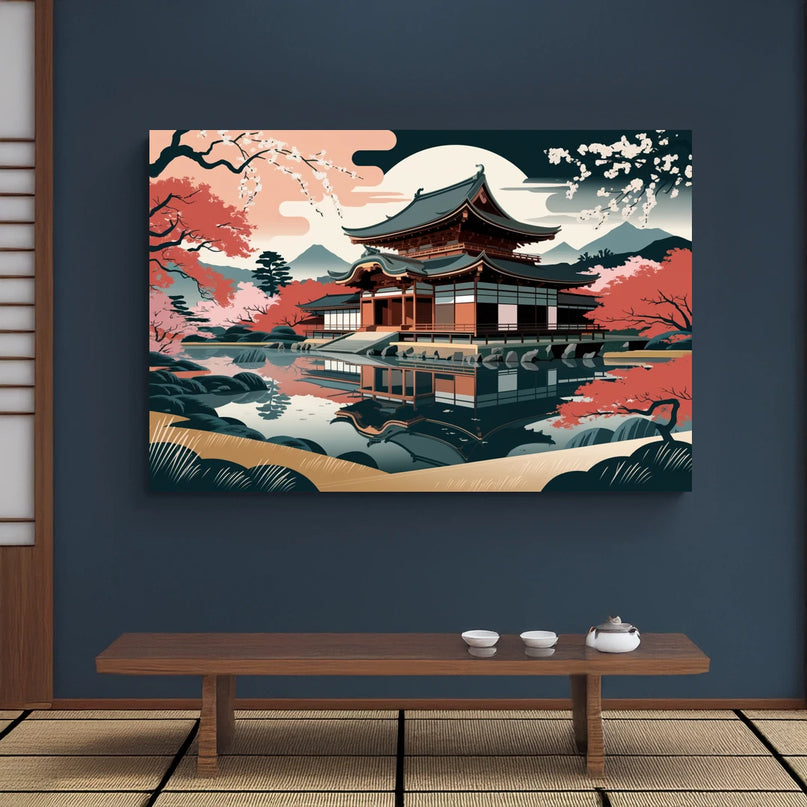tableau temple japonais